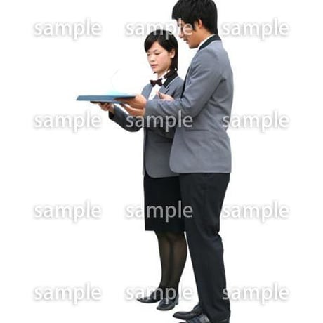 人物切抜き素材　ワーキング編　K_009