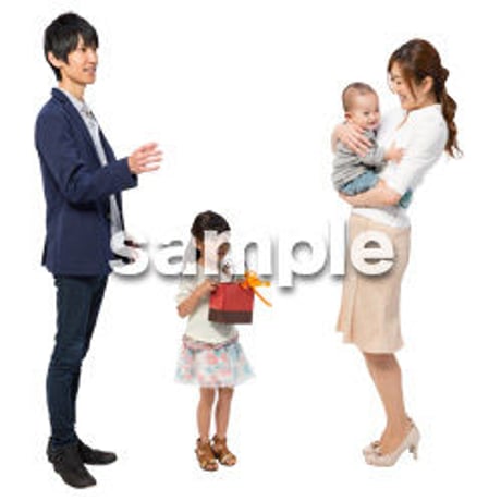 Cutout People　4人ファミリー　GG_412