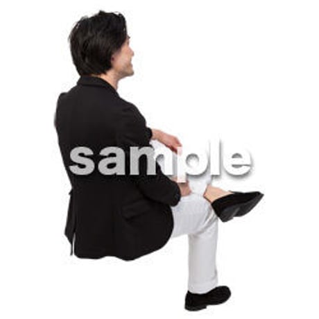 Cutout People　座る　男性　LL_135