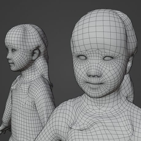 3D人モデルAポーズ　241_Emi
