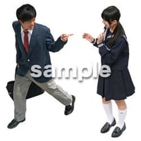 人物切抜き素材　キッズ・スクール編　鳥瞰　O_489
