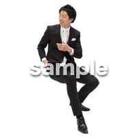 Cutout People　パーティー座る人　DD_402