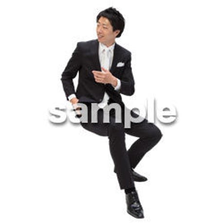 Cutout People　パーティー座る人　DD_402