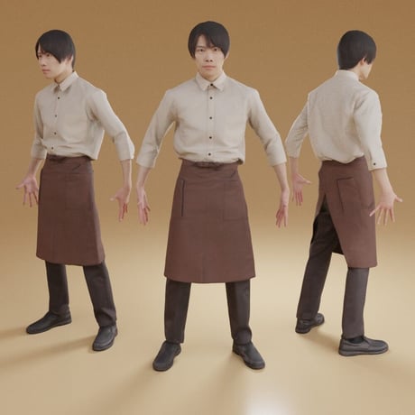 3D人モデルAポーズ　145_Kei