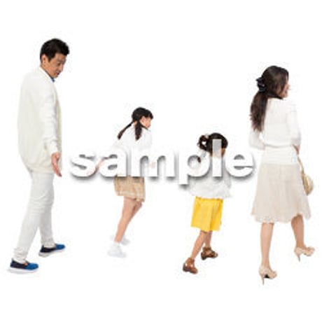 Cutout People　4人ファミリー　GG_309