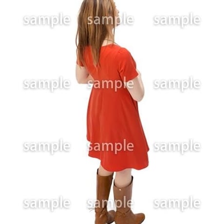 Cutout People　鳥瞰　人物 女性　FF_349