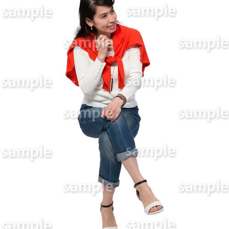 人物切抜きセット☆座る女性　1_set169