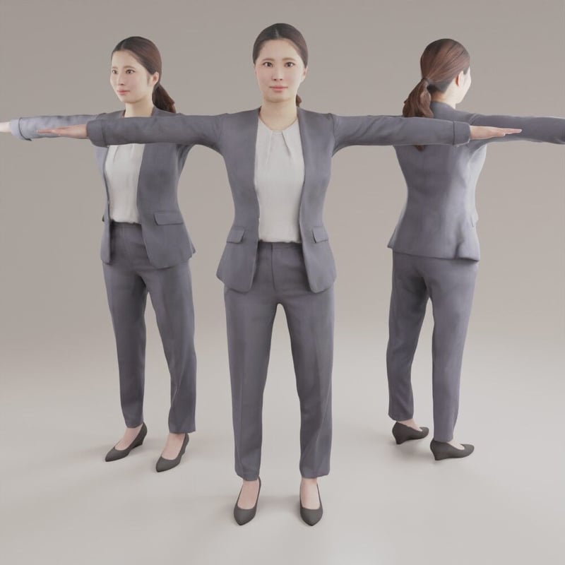 182_Sara | NO-N-NO 人物切り抜き素材と3D人物モデル-建築CG