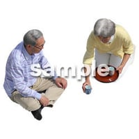 人物切抜き素材　シニア介護編　鳥瞰　S_499