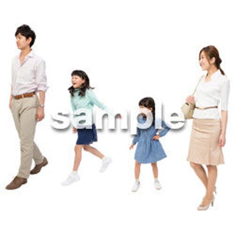 Cutout People　4人ファミリー　GG_317
