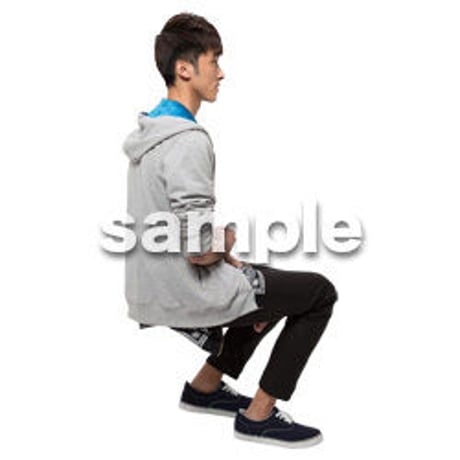 Cutout People　座る　男性　LL_409