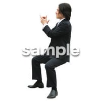 Cutout People　パーティー座る人　DD_433