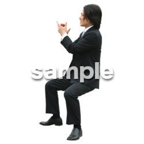 Cutout People　パーティー座る人　DD_433