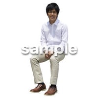 人物切抜き素材　座る人Ⅱ編　Q_518