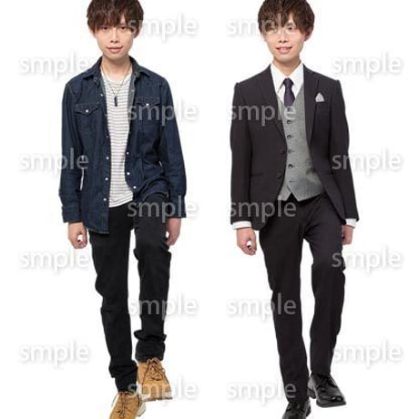Cutout People　階段を上る動作　JJ_446