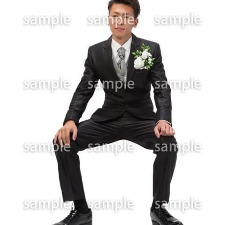 Cutout People　パーティー座る人　DD_406