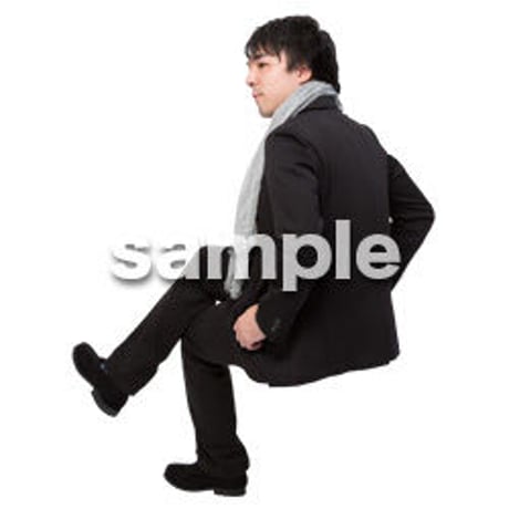 Cutout People　座る　男性　LL_169