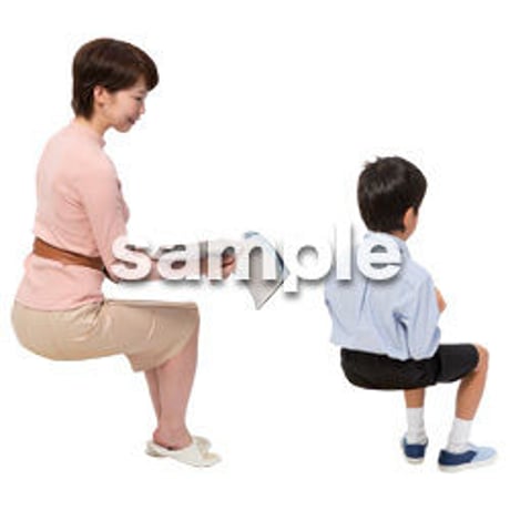 Cutout People　アットホーム　座る　II_378