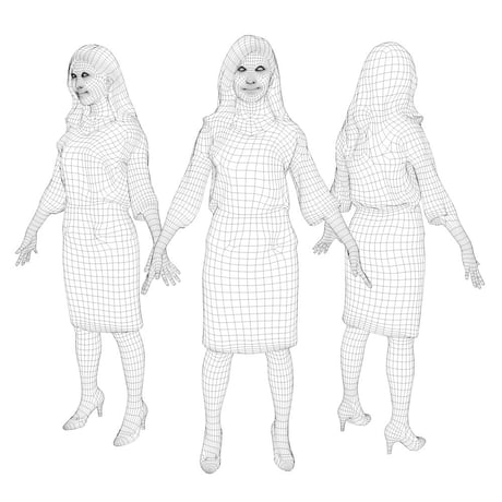 3D人モデルAポーズ　052_Mao
