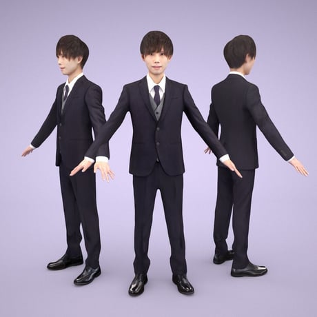 3D人モデルAポーズ　032_Toru