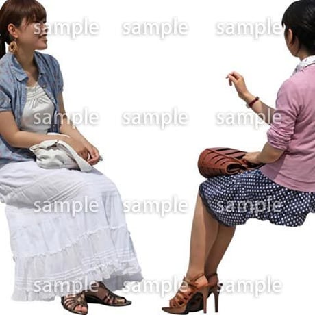 人物切抜き素材　座る人Ⅱ編　Q_042