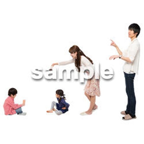 Cutout People　4人家族　II_318