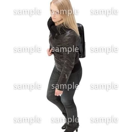 Cutout People　鳥瞰　人物 女性　FF_327