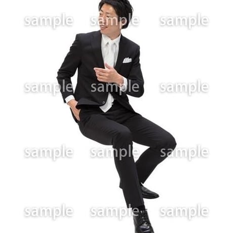 Cutout People　パーティー座る人　DD_402