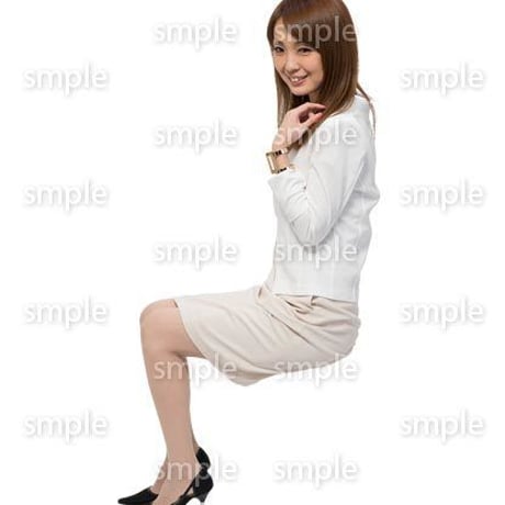 Cutout People　座る女性　KK_059