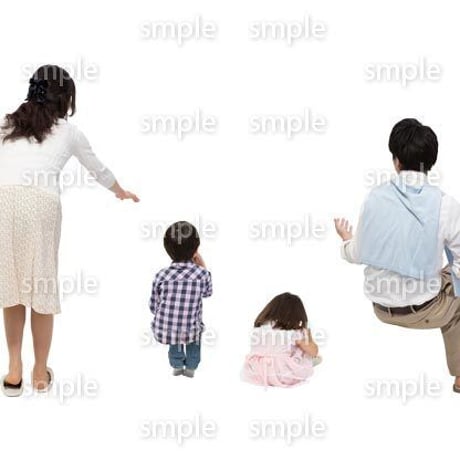 Cutout People　4人家族　II_325