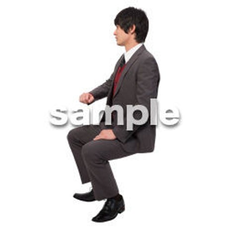 Cutout People　座る　男性　LL_019