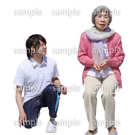 人物切抜き素材　シニア介護編　S_202