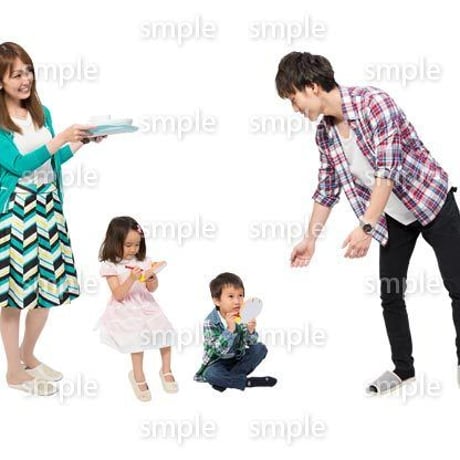 Cutout People　4人家族　II_347