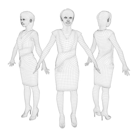 3D人モデルAポーズ　024_Haru