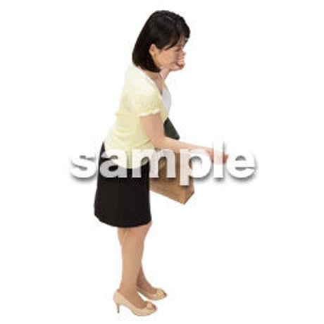 Cutout People　鳥瞰　人物 女性　FF_358