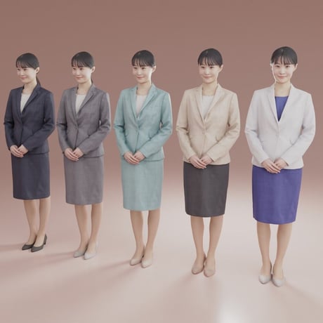 3D人物素材  [Posed] 　173_Hina
