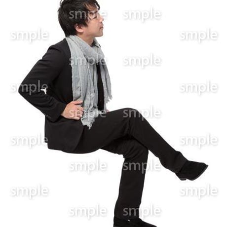 Cutout People　座る　男性　LL_167