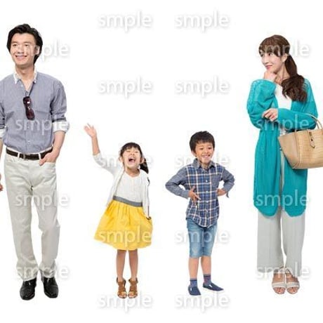Cutout People　4人ファミリー　GG_366