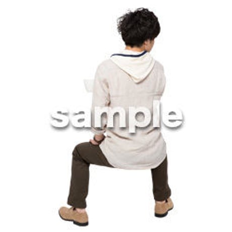 Cutout People　座る　男性　LL_365