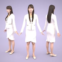 3D人モデルAポーズ　002_Rika