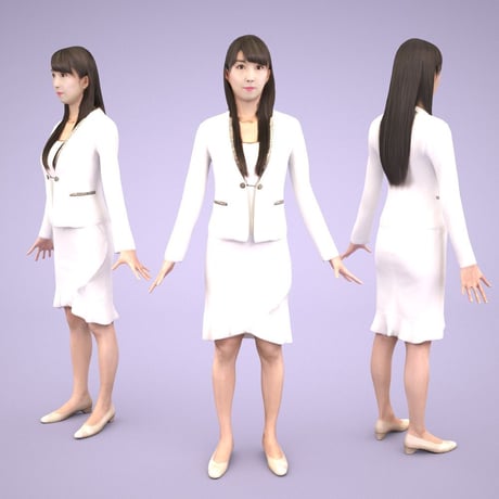 3D人モデルAポーズ　002_Rika
