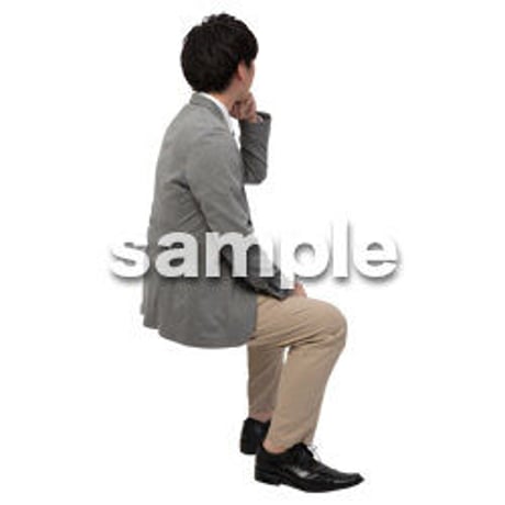 Cutout People　座る　男性　LL_228