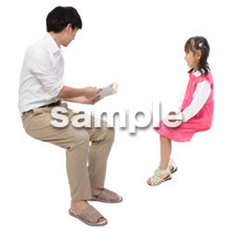 Cutout People　アットホーム　座る　II_368