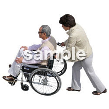 人物切抜き素材　シニア介護編　S_345