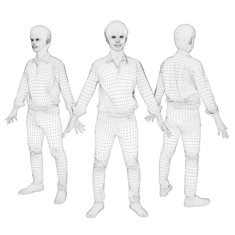 3D人モデルAポーズ　110_Sota