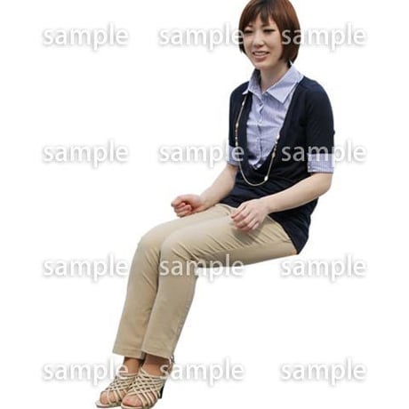 人物切抜き素材　座る人Ⅱ編　Q_282