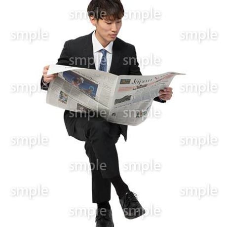 Cutout People　座る　男性　LL_046