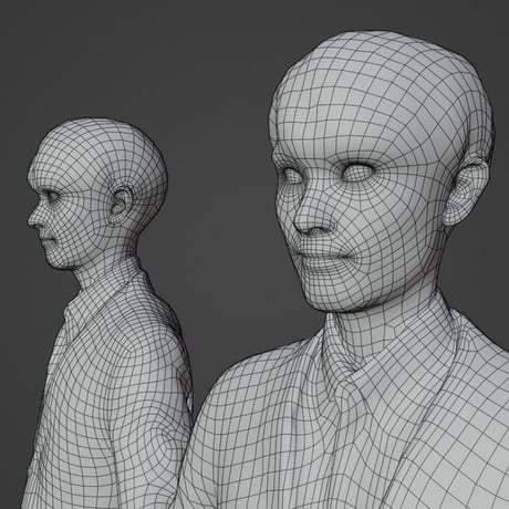 3D人モデルAポーズ　158_Toshi