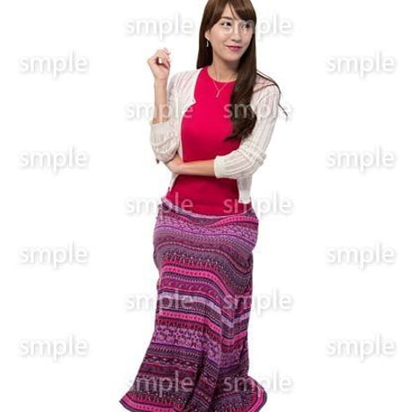 Cutout People　座る女性　KK_276