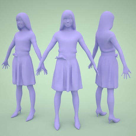 3D人モデルAポーズ　078_Yui